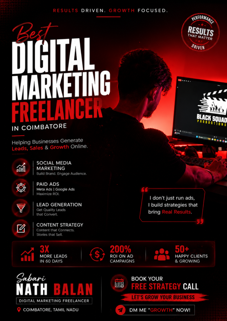 digital marketing freelancer in Coimbatore